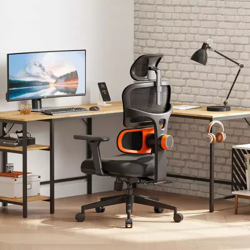 Newtral Ergonomic Desk Chair with Fully Adaptive Lumbar Support - 3D Flip-up Armrest